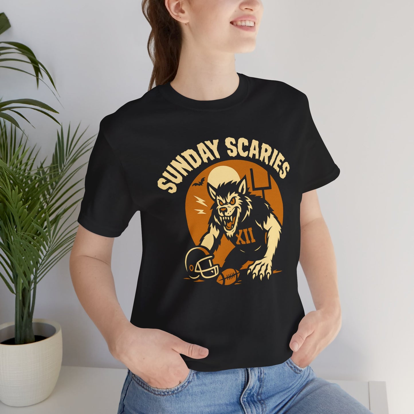 Werewolf Linebacker -Sunday Scaries | Unisex Football T-Shirt | Halloween Special Edition