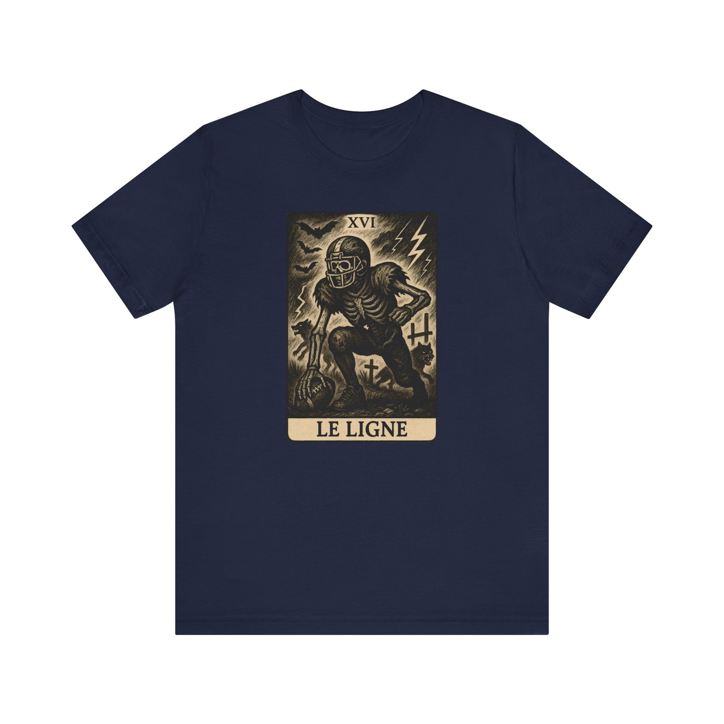 Le Ligne (The Lineman) | Gridiron Tarot | Football T-Shirt