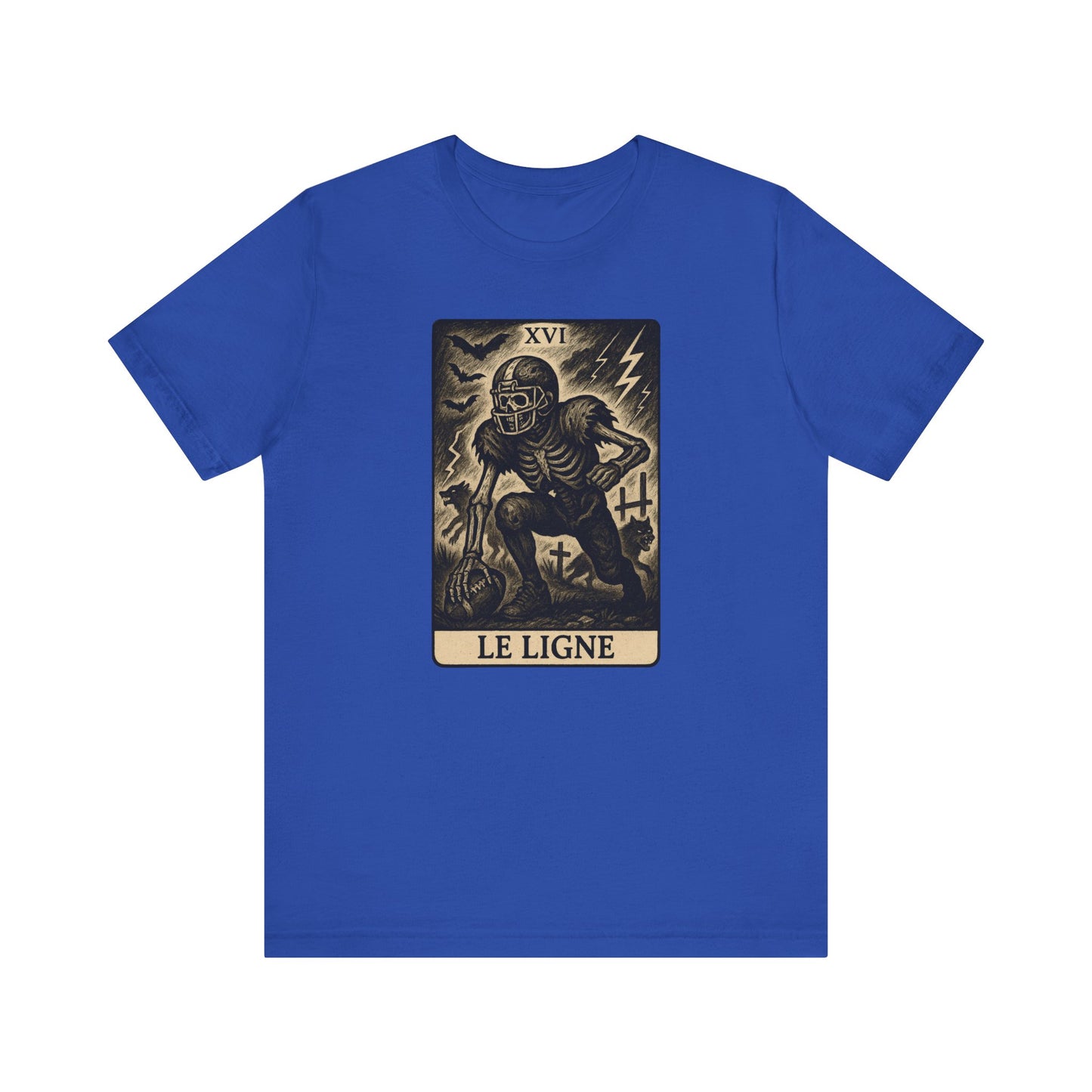 Le Ligne (The Lineman) | Gridiron Tarot | Football T-Shirt