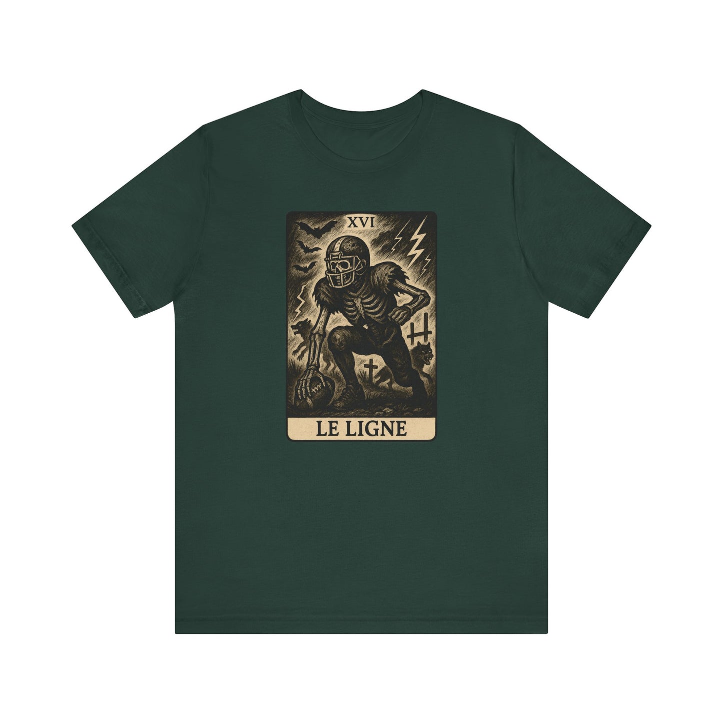 Le Ligne (The Lineman) | Gridiron Tarot | Football T-Shirt