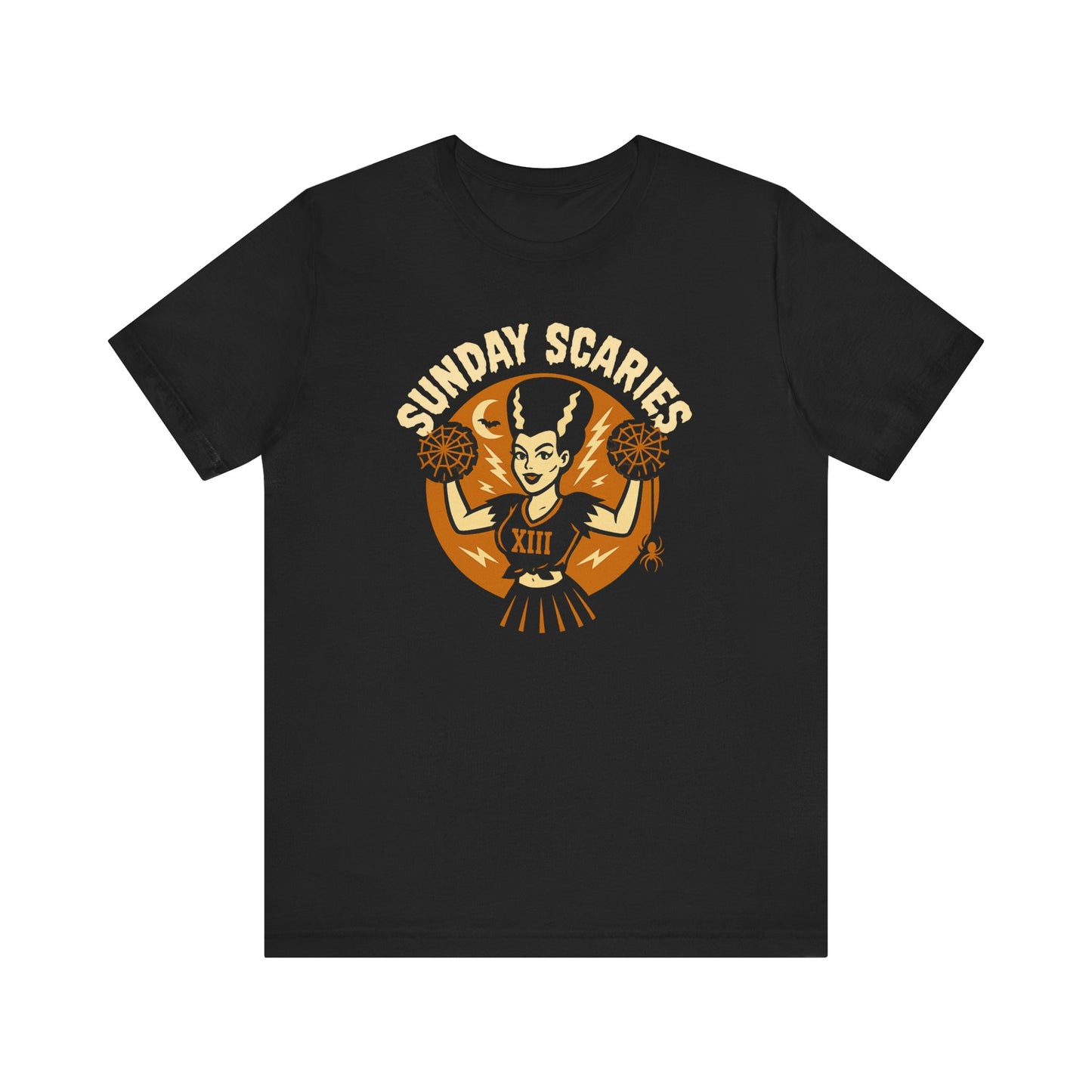Cheerleader Bride -Sunday Scaries | Unisex Football T-Shirt | Halloween Special Edition