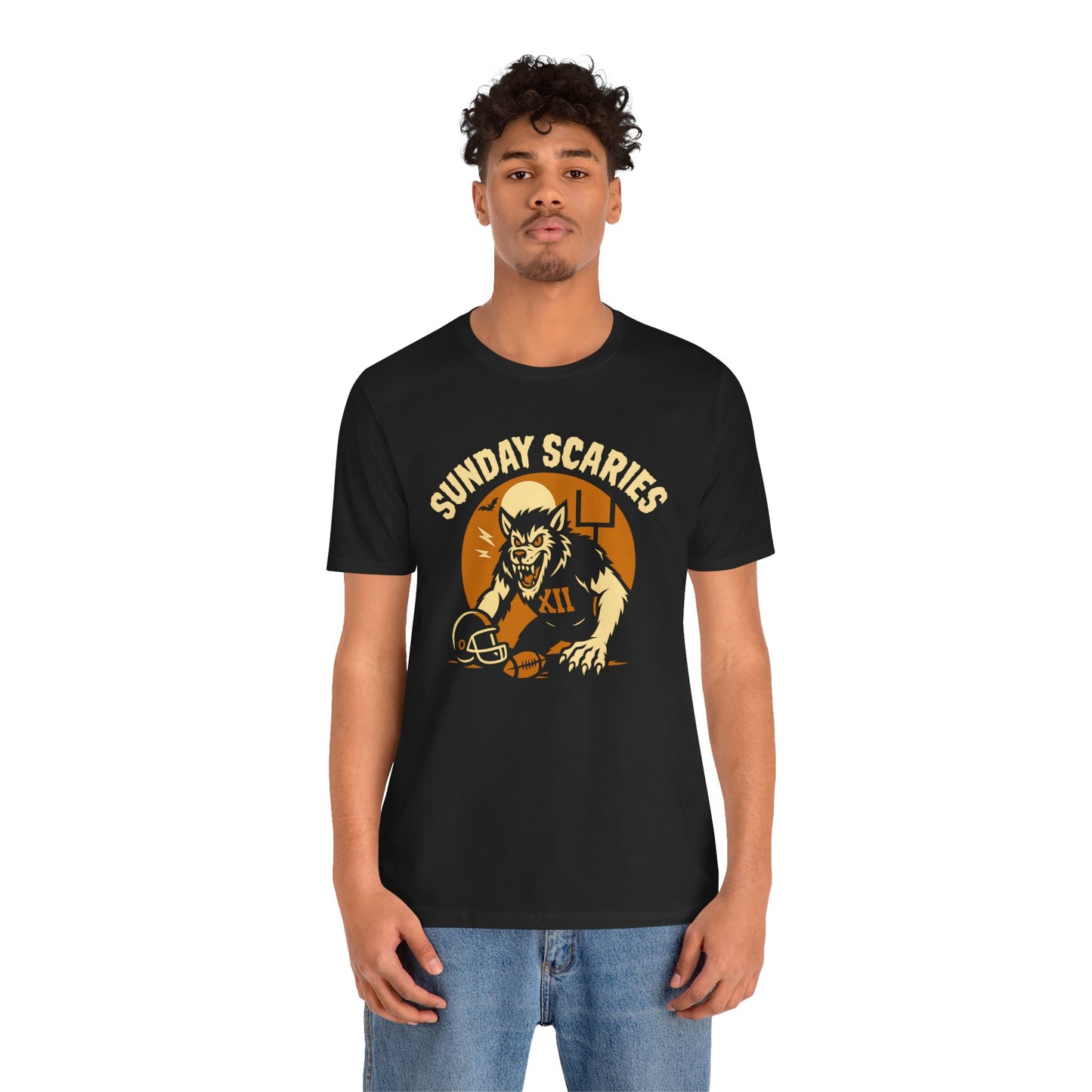 Werewolf Linebacker -Sunday Scaries | Unisex Football T-Shirt | Halloween Special Edition