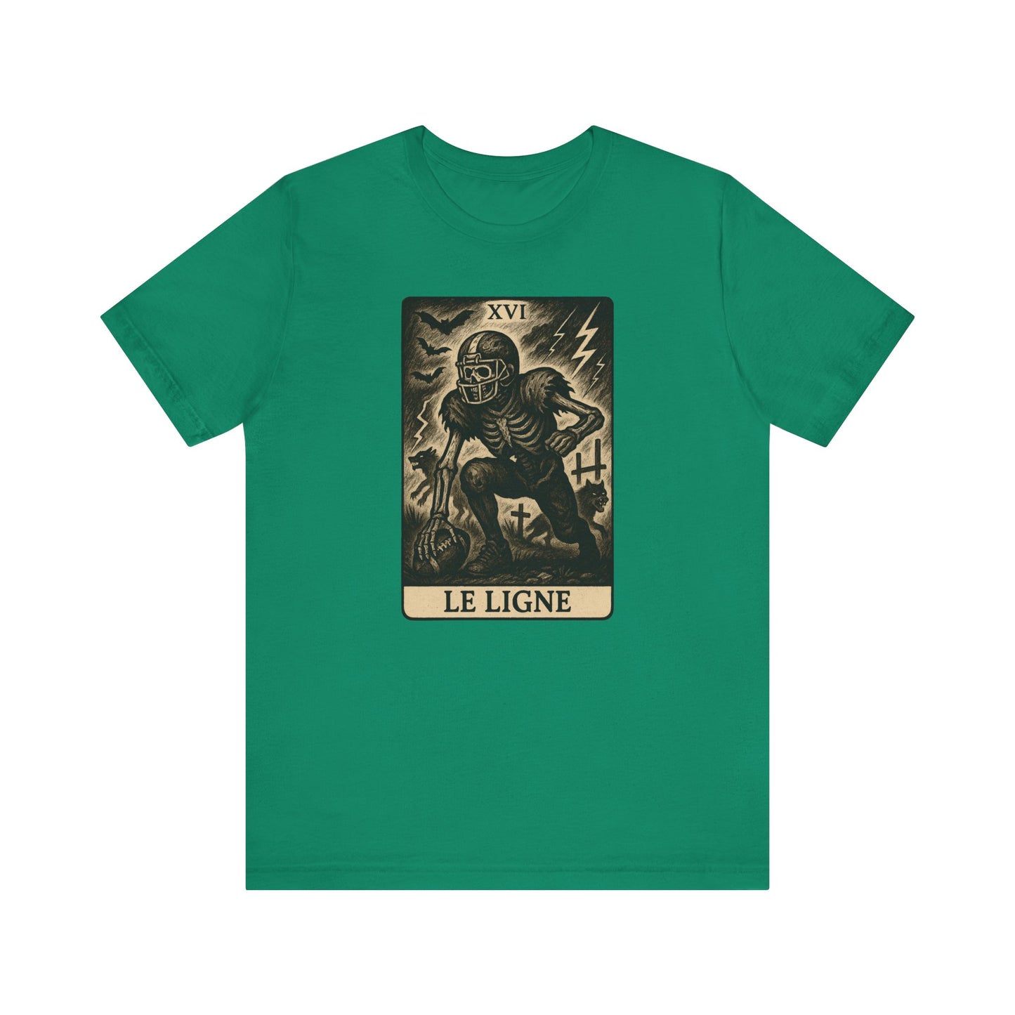 Le Ligne (The Lineman) | Gridiron Tarot | Football T-Shirt