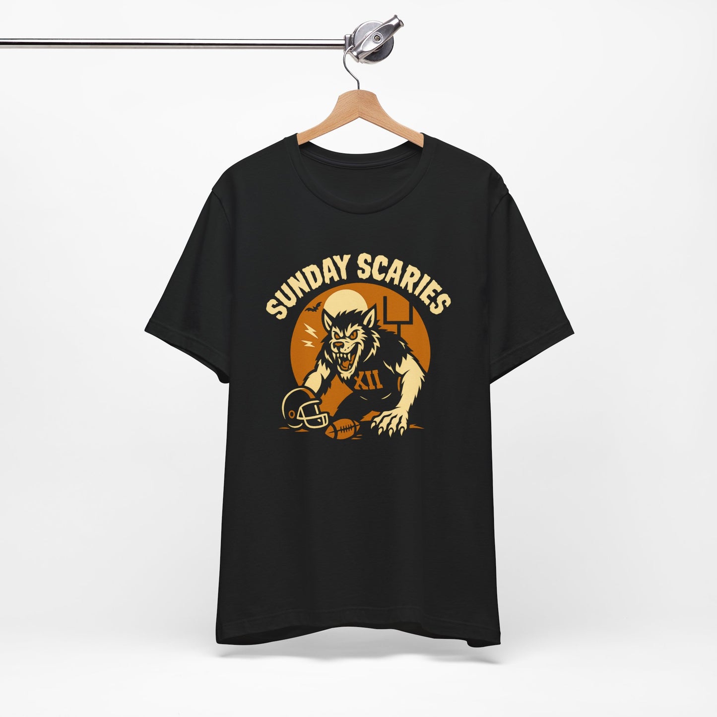 Werewolf Linebacker -Sunday Scaries | Unisex Football T-Shirt | Halloween Special Edition