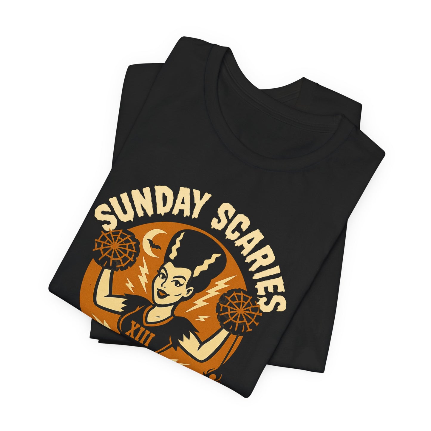 Cheerleader Bride -Sunday Scaries | Unisex Football T-Shirt | Halloween Special Edition