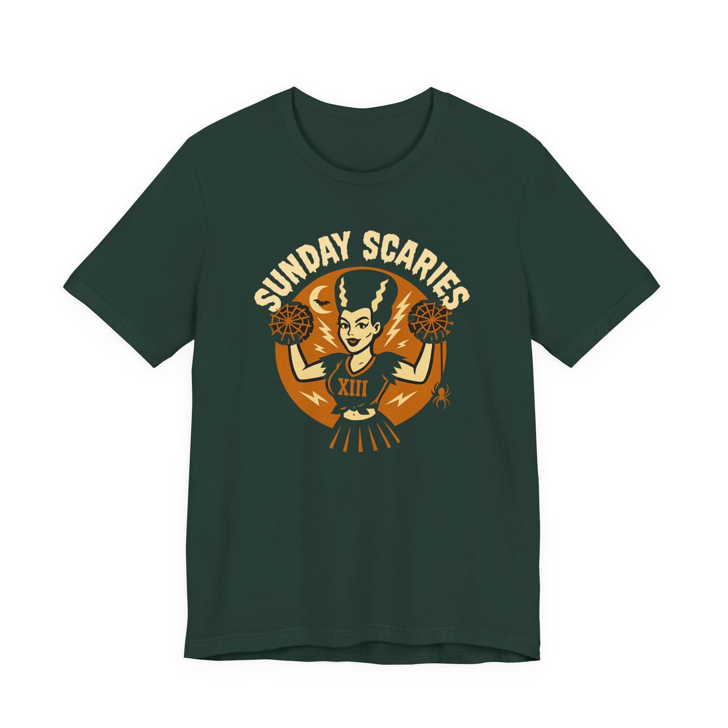 Cheerleader Bride -Sunday Scaries | Unisex Football T-Shirt | Halloween Special Edition