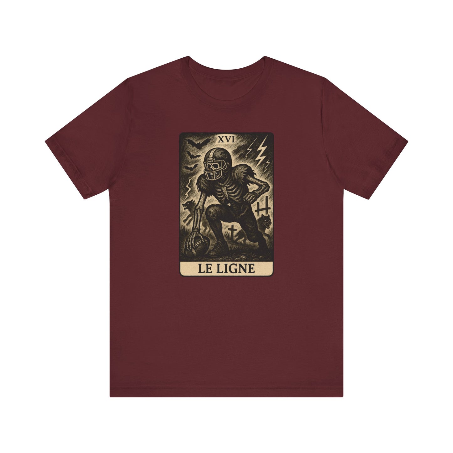 Le Ligne (The Lineman) | Gridiron Tarot | Football T-Shirt