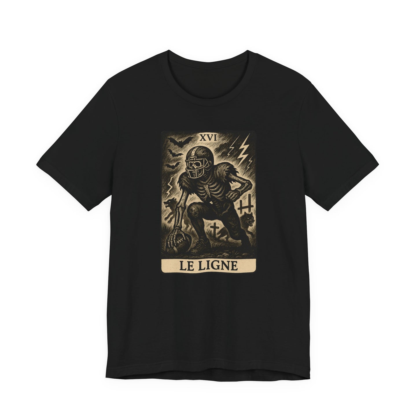 Le Ligne (The Lineman) | Gridiron Tarot | Football T-Shirt