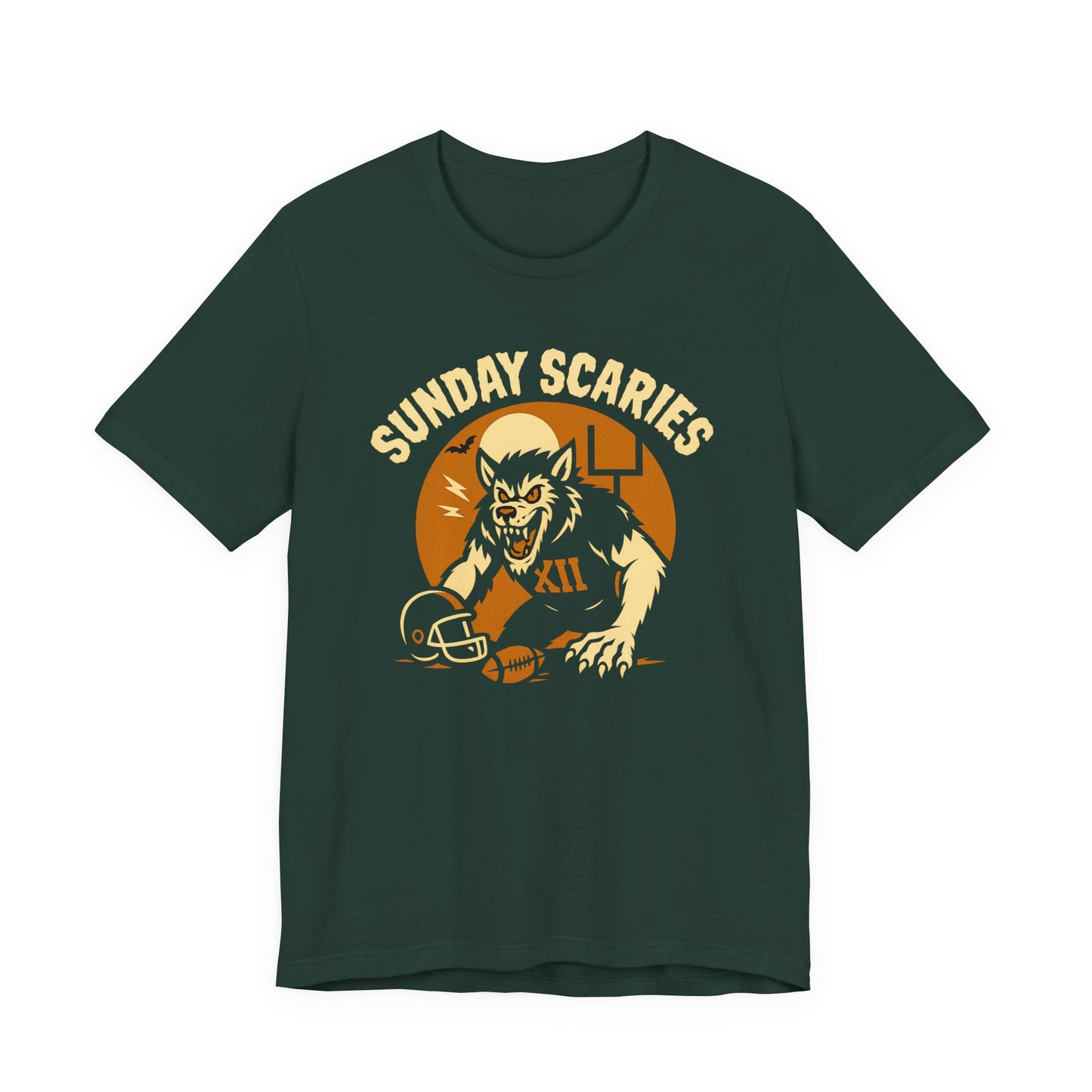 Werewolf Linebacker -Sunday Scaries | Unisex Football T-Shirt | Halloween Special Edition