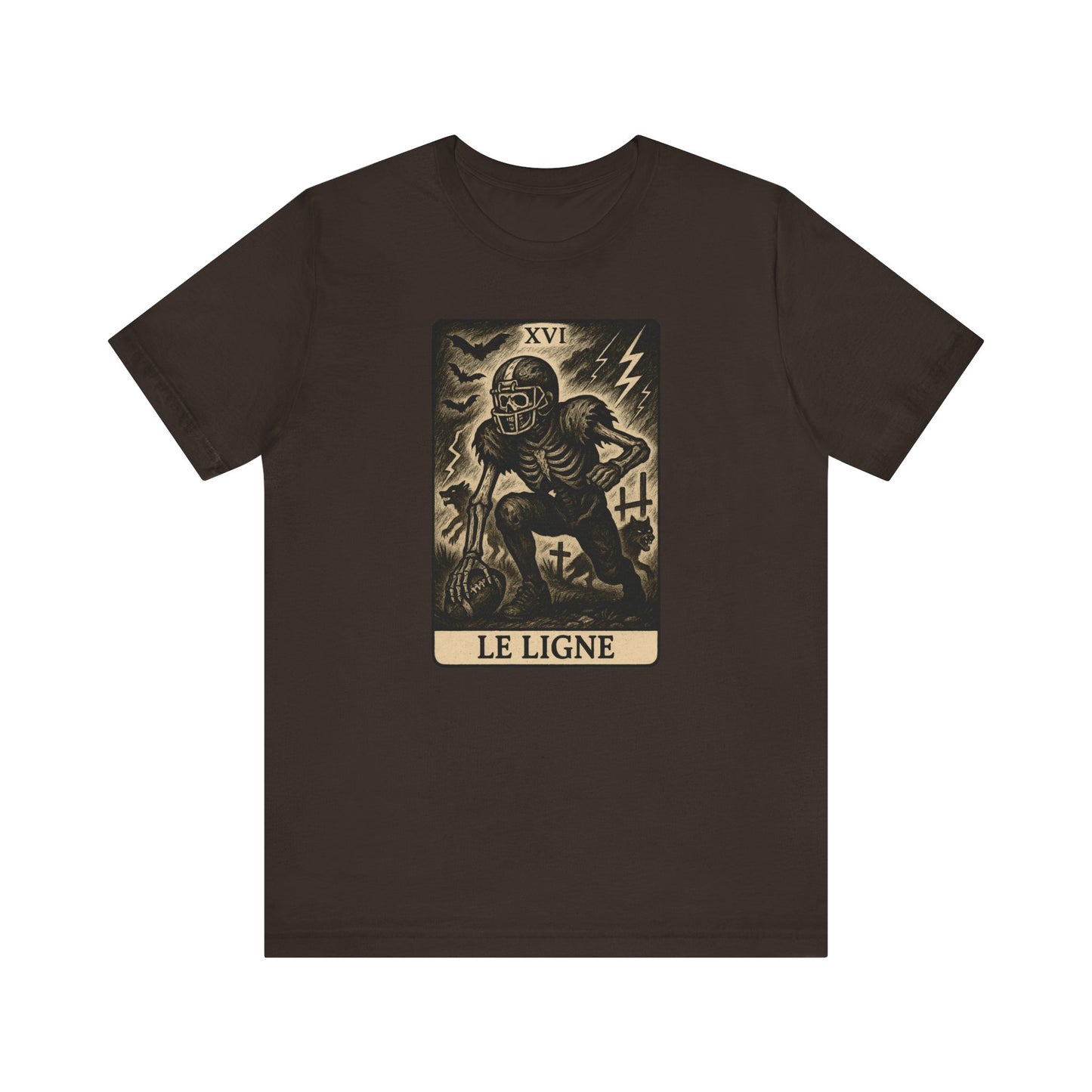 Le Ligne (The Lineman) | Gridiron Tarot | Football T-Shirt