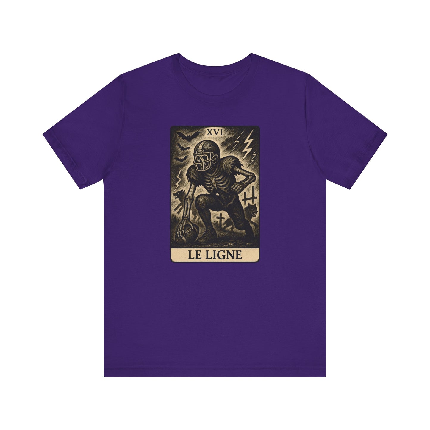 Le Ligne (The Lineman) | Gridiron Tarot | Football T-Shirt