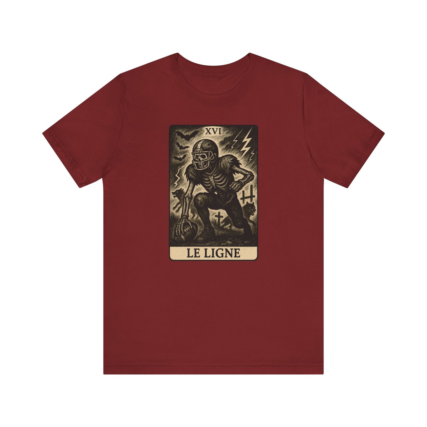 Le Ligne (The Lineman) | Gridiron Tarot | Football T-Shirt