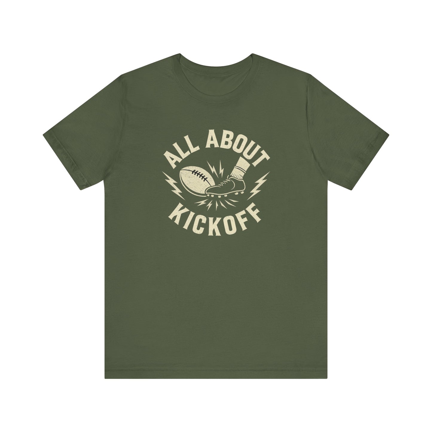 All About Kickoff | Football T-Shirt