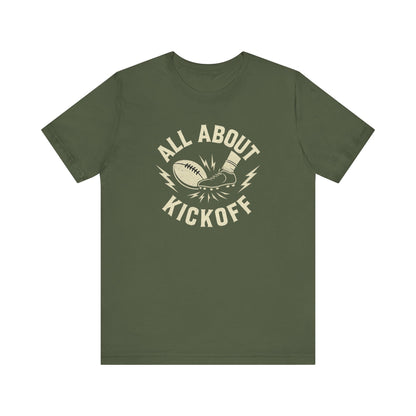 All About Kickoff | Football T-Shirt