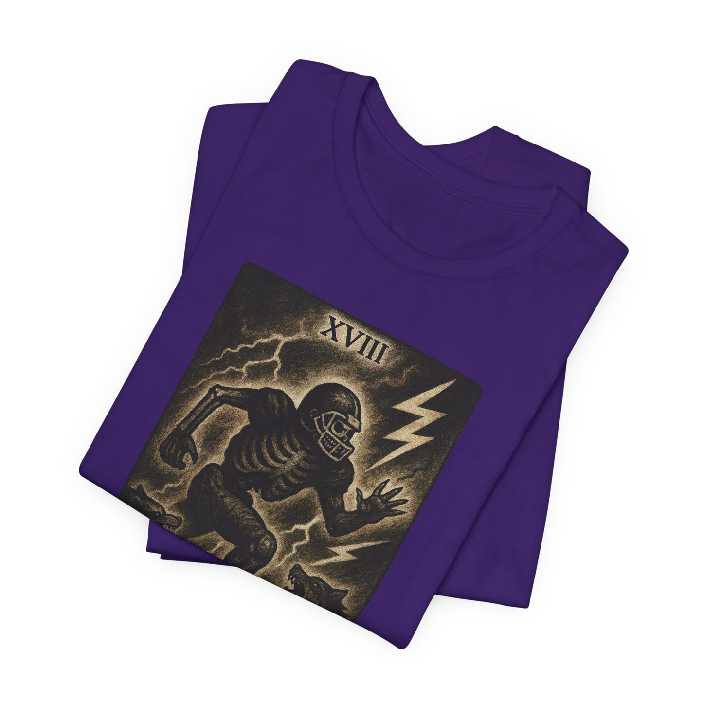 Le Chasseur (The Hunter / Linebacker) | Gridiron Tarot Skeleton Tee
