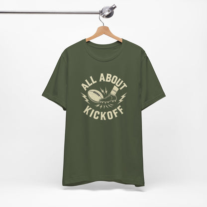 All About Kickoff | Football T-Shirt