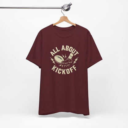 All About Kickoff | Football T-Shirt