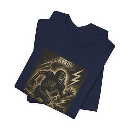Le Chasseur (The Hunter / Linebacker) | Gridiron Tarot Skeleton Tee