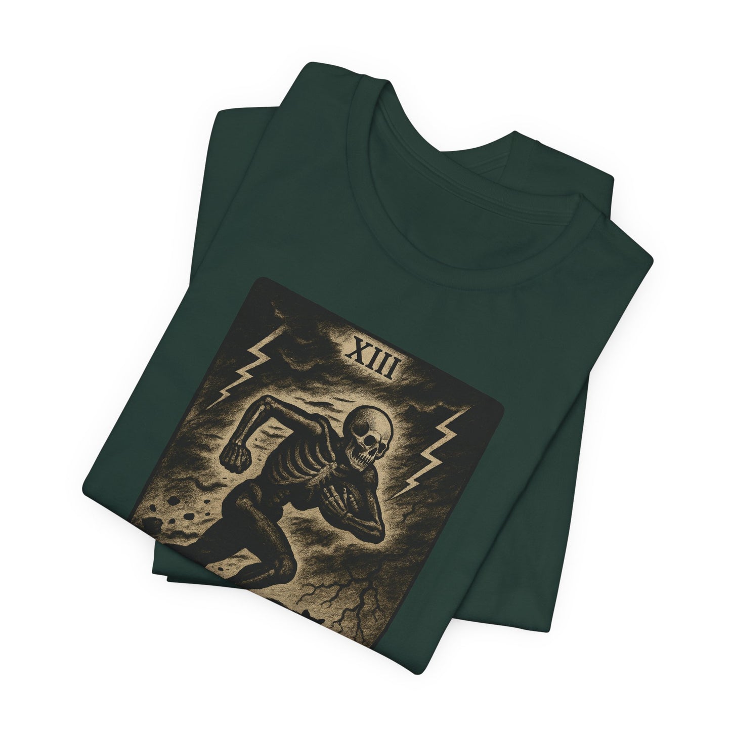 Le Chargeur (The Charger / Running Back) | Gridiron Tarot Skeleton Tee
