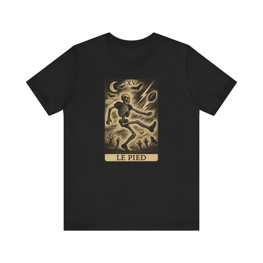 Le Pied (The Foot) Kicker | Gridiron Tarot Skeleton Tee
