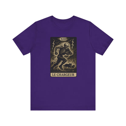 Le Chargeur (The Charger / Running Back) | Gridiron Tarot Skeleton Tee