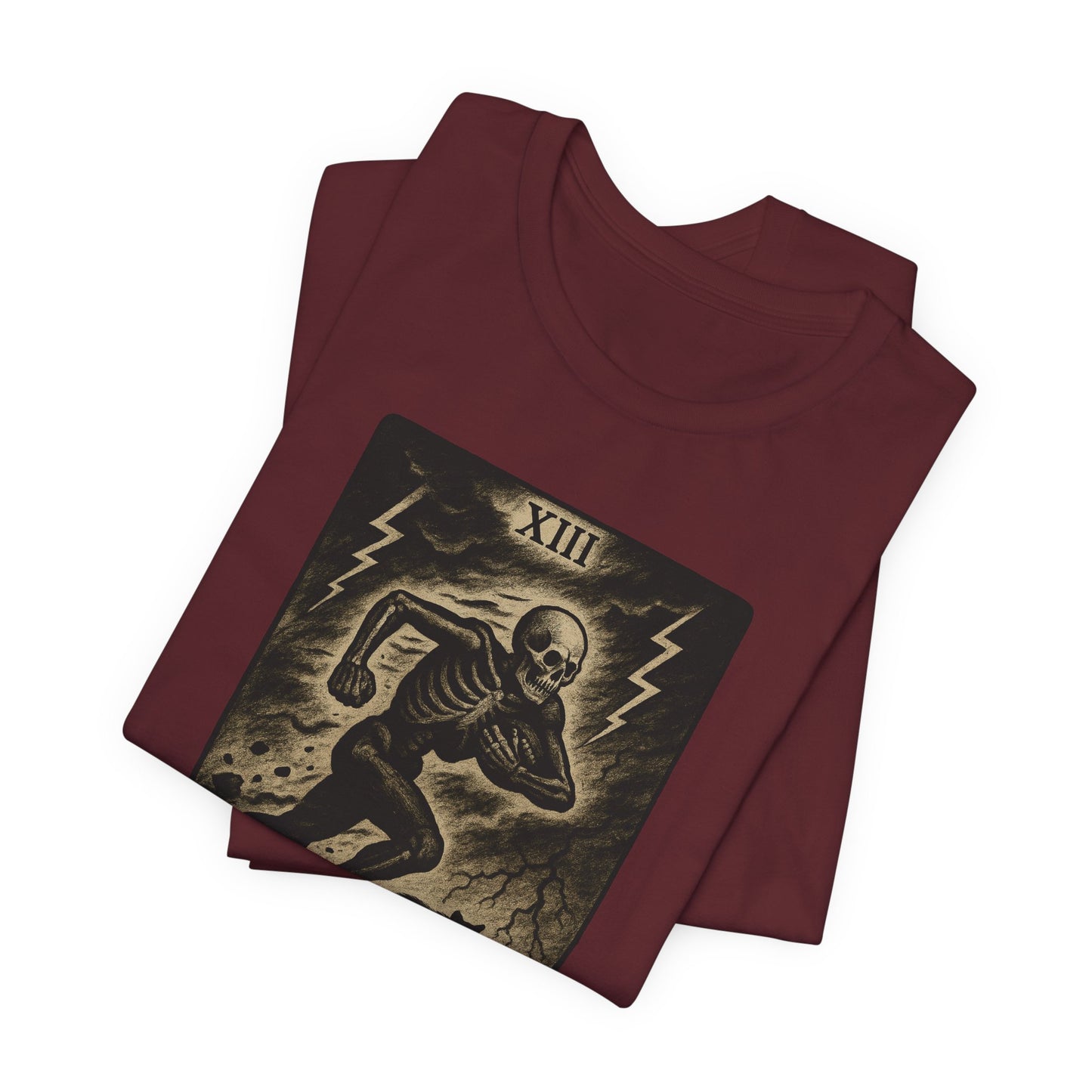 Le Chargeur (The Charger / Running Back) | Gridiron Tarot Skeleton Tee