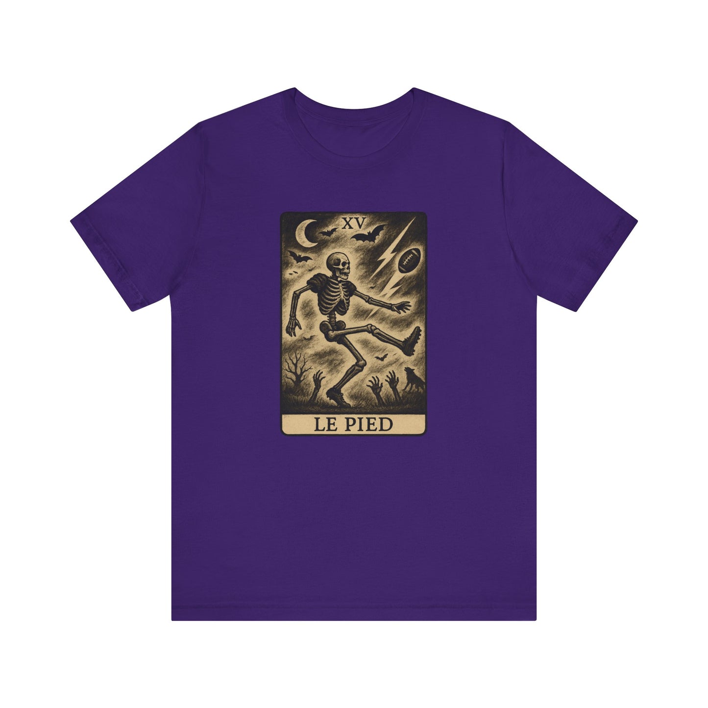 Le Pied (The Foot) Kicker | Gridiron Tarot Skeleton Tee