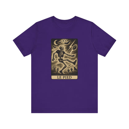 Le Pied (The Foot) Kicker | Gridiron Tarot Skeleton Tee