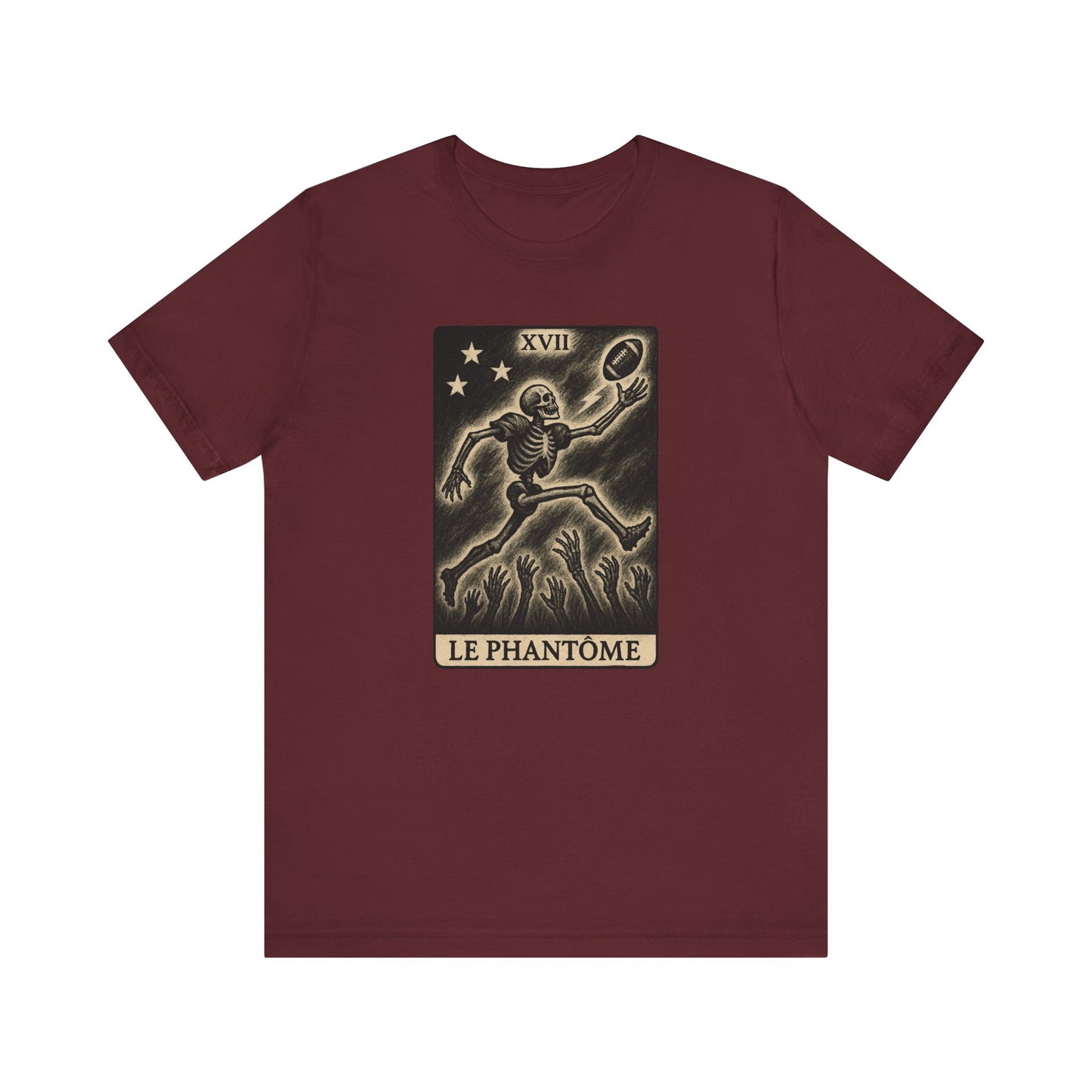 Le Phantome (The Phantom / Wide Receiver) | Gridiron Tarot Skeleton Tee