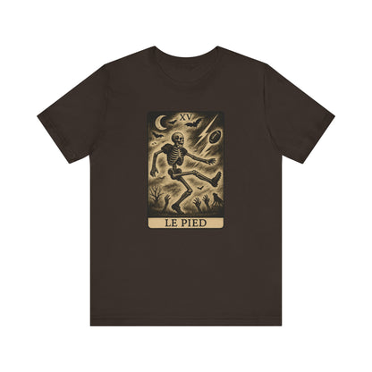 Le Pied (The Foot) Kicker | Gridiron Tarot Skeleton Tee