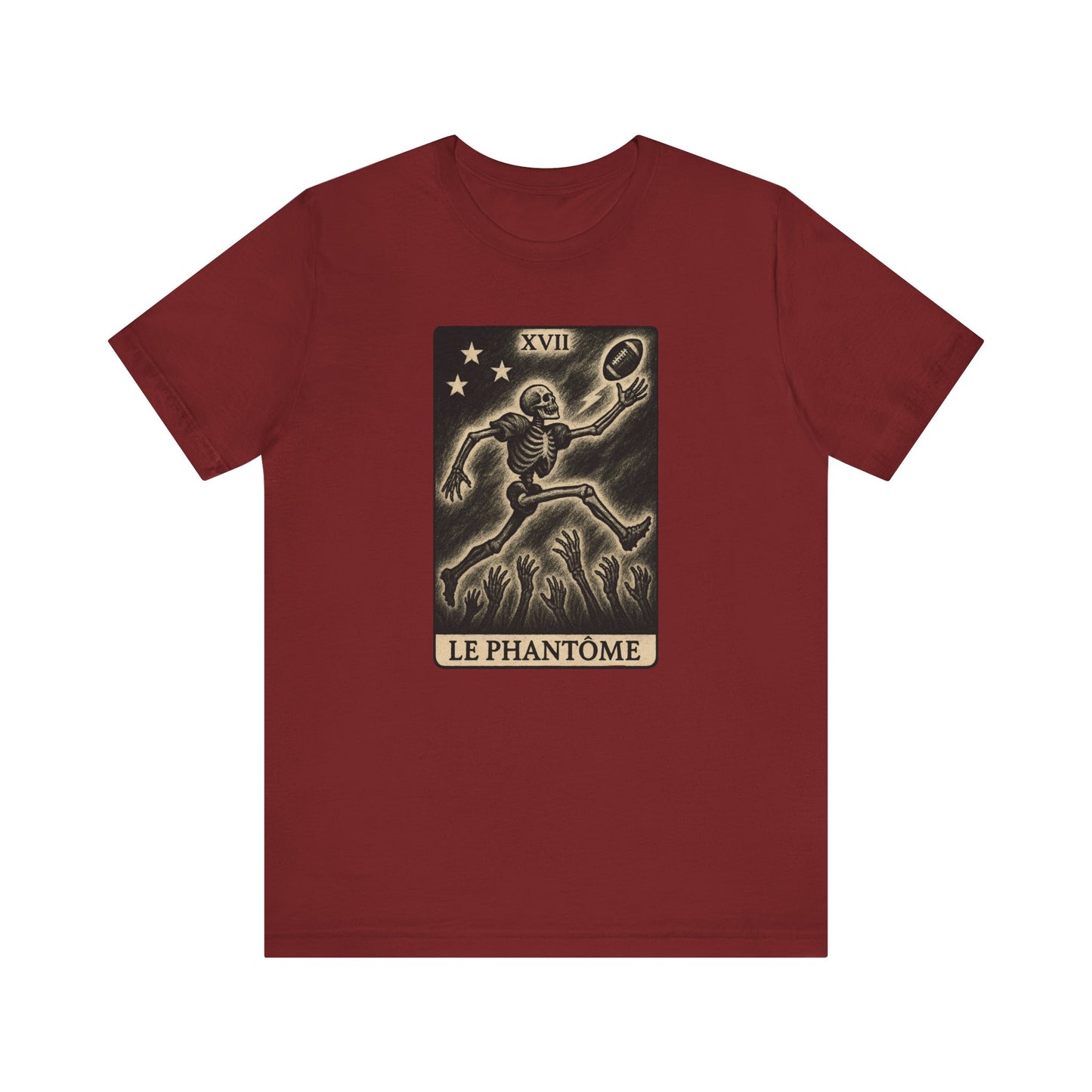 Le Phantome (The Phantom / Wide Receiver) | Gridiron Tarot Skeleton Tee