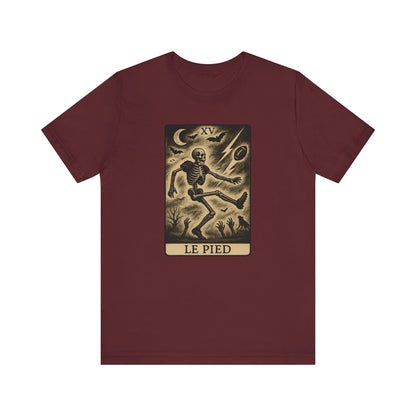 Le Pied (The Foot) Kicker | Gridiron Tarot Skeleton Tee