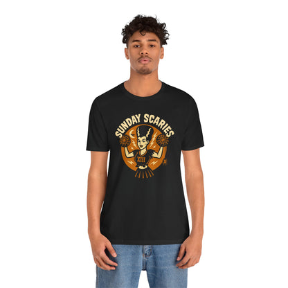 Cheerleader Bride -Sunday Scaries | Unisex Football T-Shirt | Halloween Special Edition