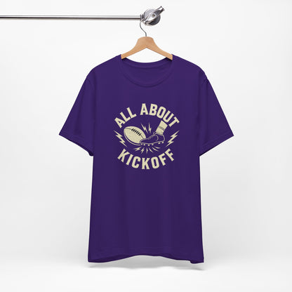 All About Kickoff | Football T-Shirt