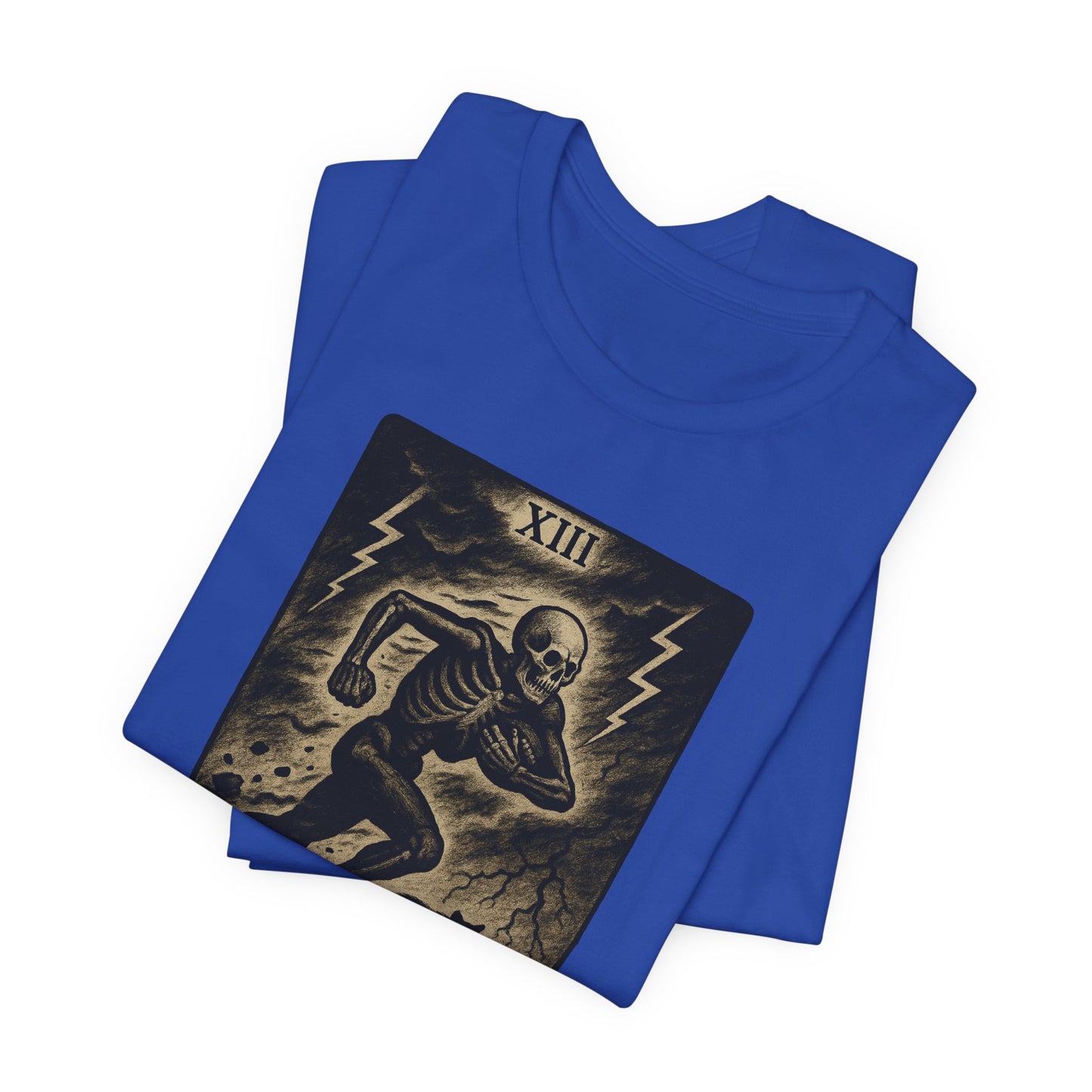 Le Chargeur (The Charger / Running Back) | Gridiron Tarot Skeleton Tee