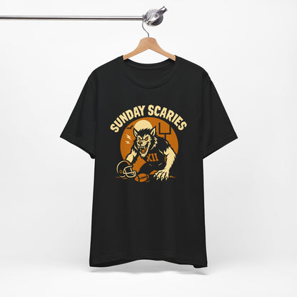 Werewolf Linebacker -Sunday Scaries | Unisex Football T-Shirt | Halloween Special Edition