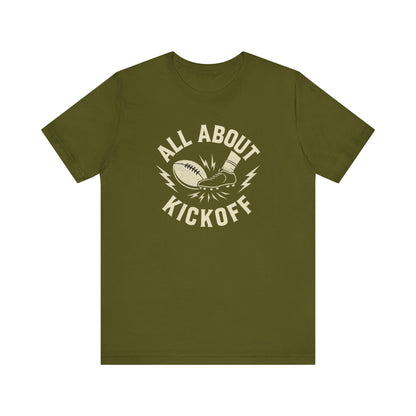 All About Kickoff | Football T-Shirt