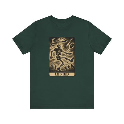 Le Pied (The Foot) Kicker | Gridiron Tarot Skeleton Tee