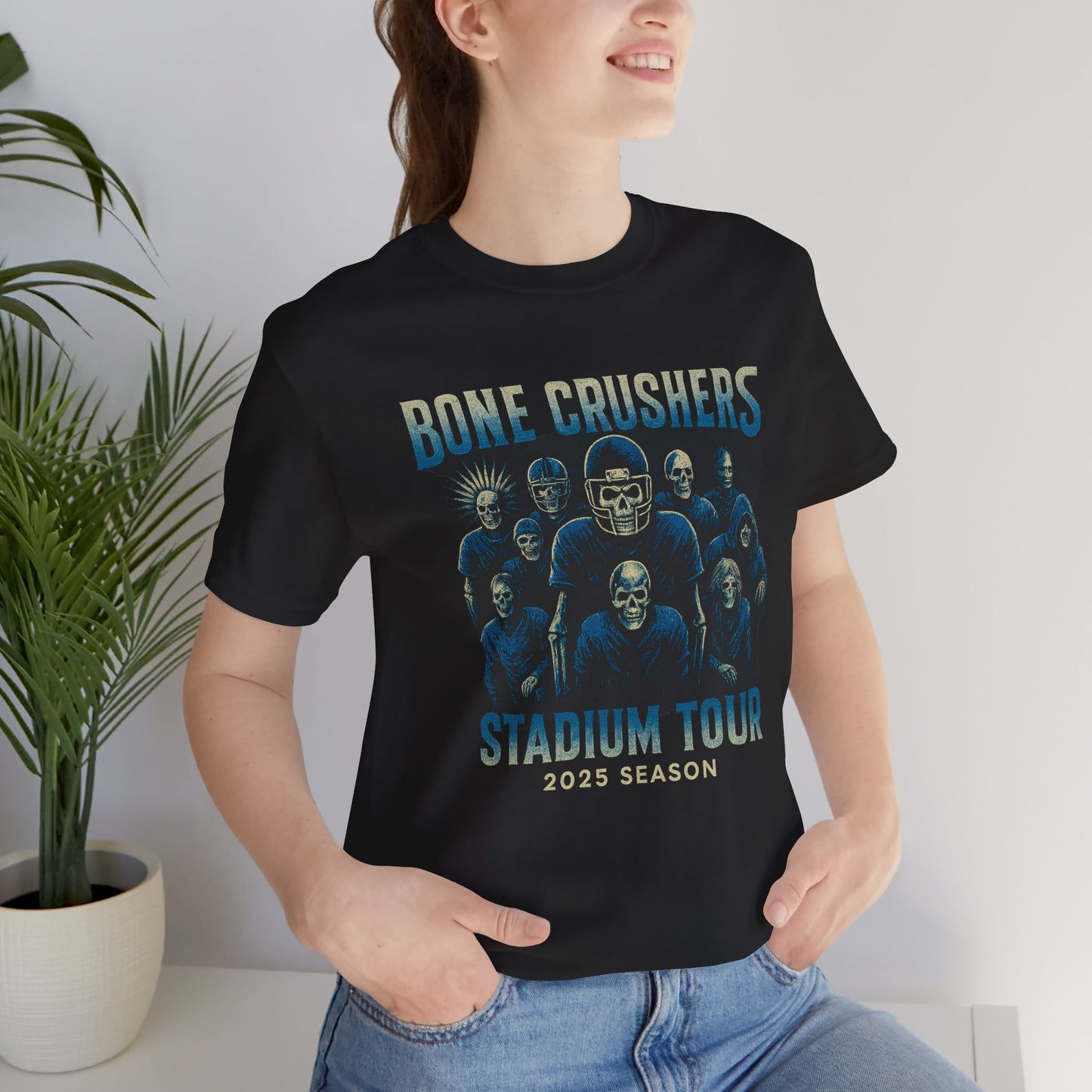 Bone Crushers T-Shirt | Skeleton Football Tee |Tour T-Shirt