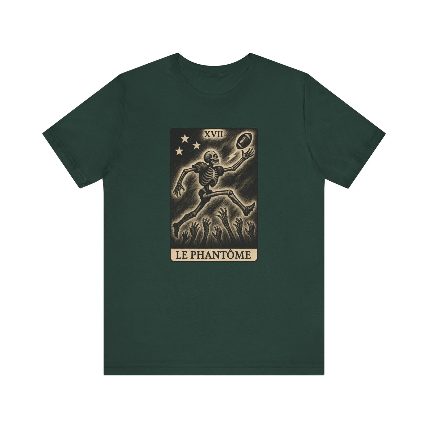 Le Phantome (The Phantom / Wide Receiver) | Gridiron Tarot Skeleton Tee