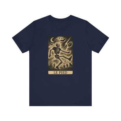 Le Pied (The Foot) Kicker | Gridiron Tarot Skeleton Tee