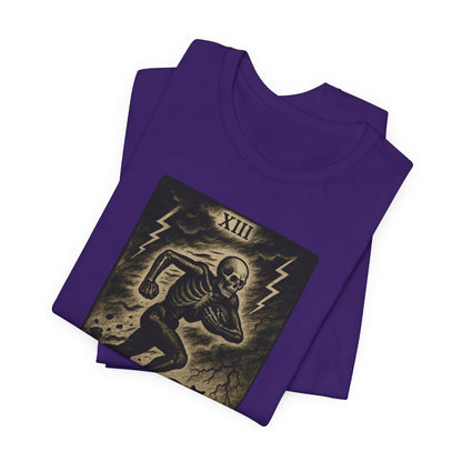 Le Chargeur (The Charger / Running Back) | Gridiron Tarot Skeleton Tee