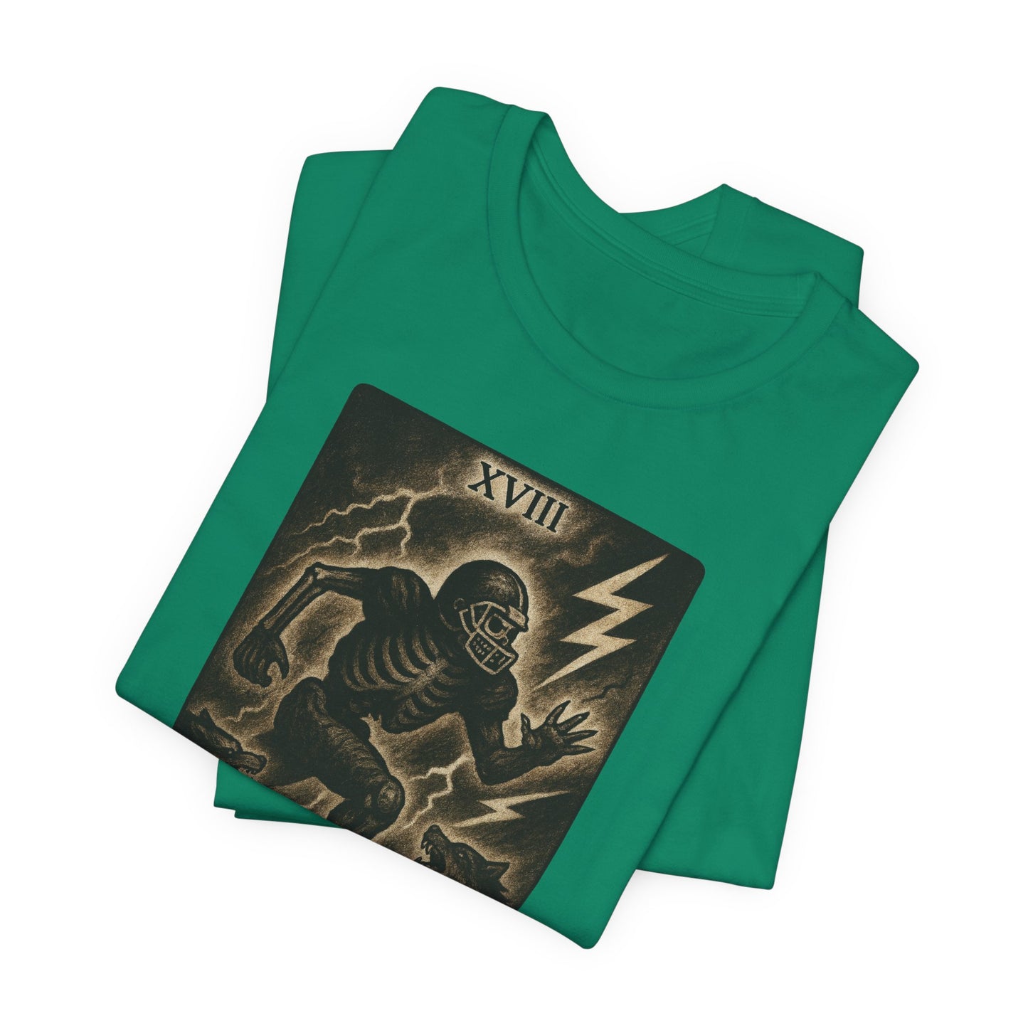 Le Chasseur (The Hunter / Linebacker) | Gridiron Tarot Skeleton Tee