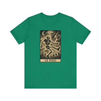 Le Pied (The Foot) Kicker | Gridiron Tarot Skeleton Tee