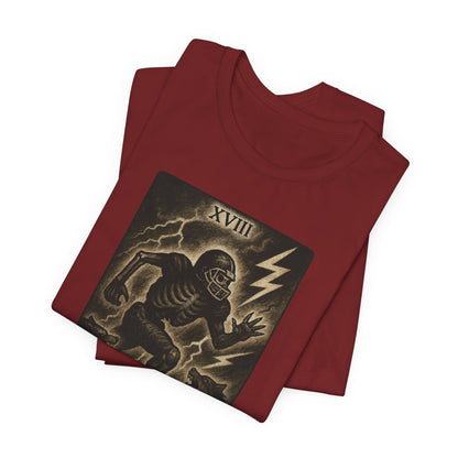 Le Chasseur (The Hunter / Linebacker) | Gridiron Tarot Skeleton Tee