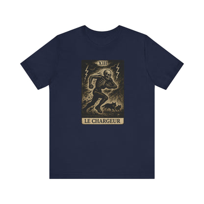 Le Chargeur (The Charger / Running Back) | Gridiron Tarot Skeleton Tee