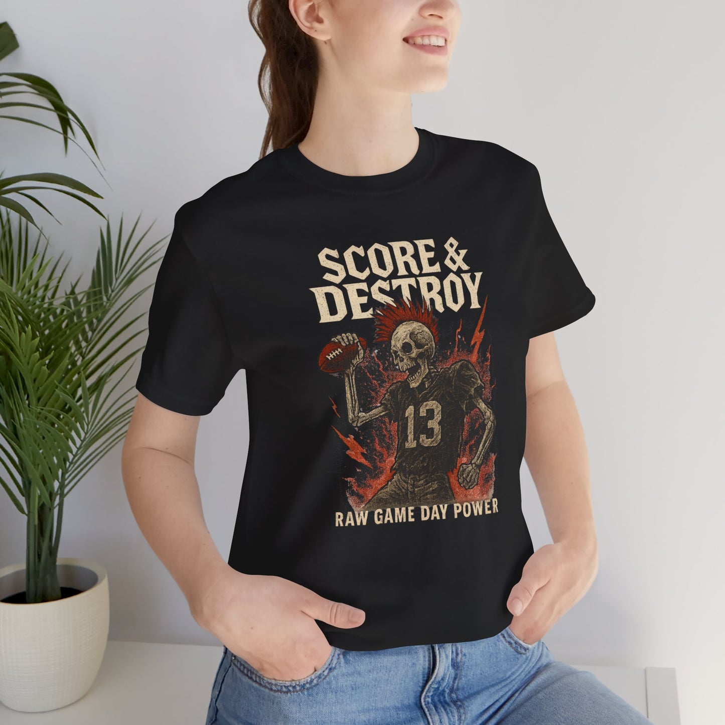 Score & Destroy | Football T-Shirt