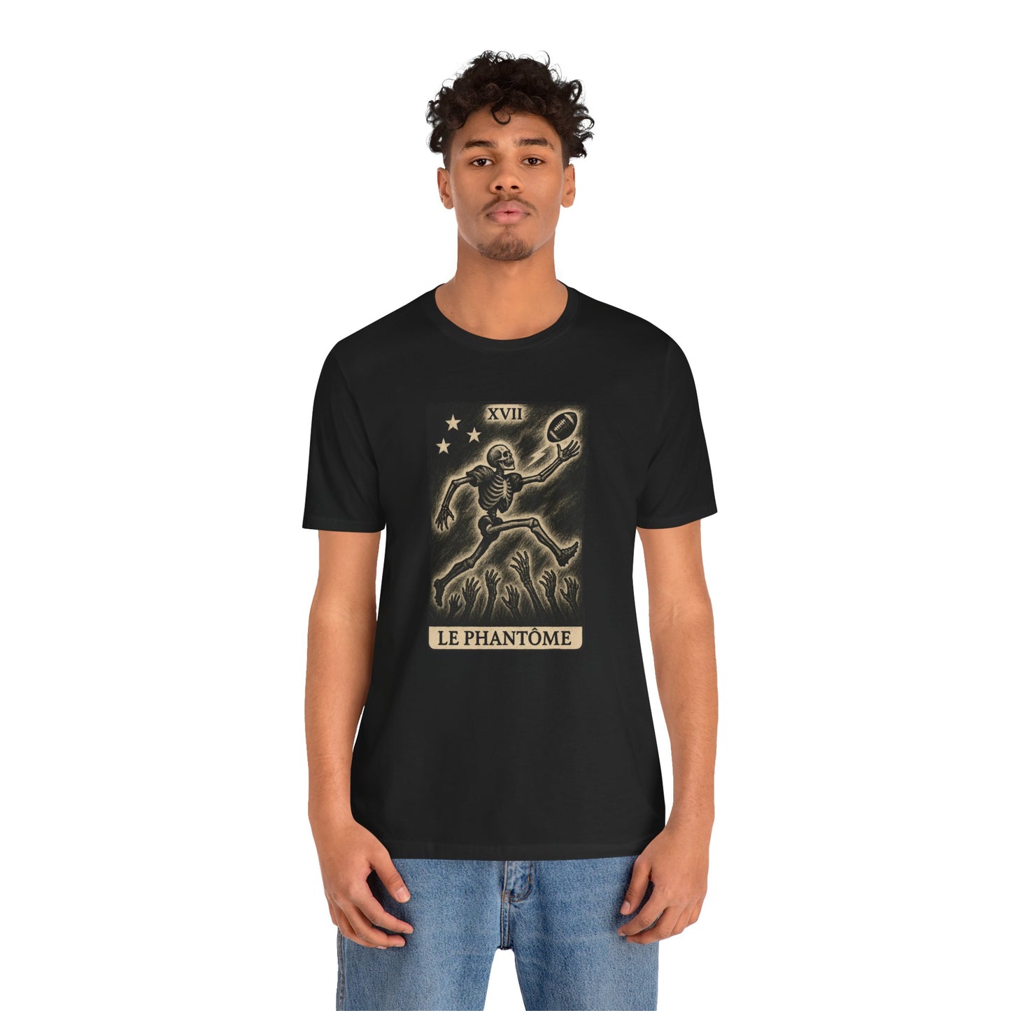 Le Phantome (The Phantom / Wide Receiver) | Gridiron Tarot Skeleton Tee
