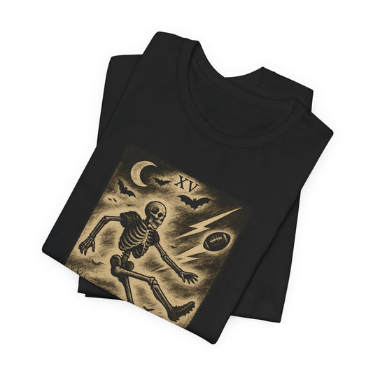 Le Pied (The Foot) Kicker | Gridiron Tarot Skeleton Tee