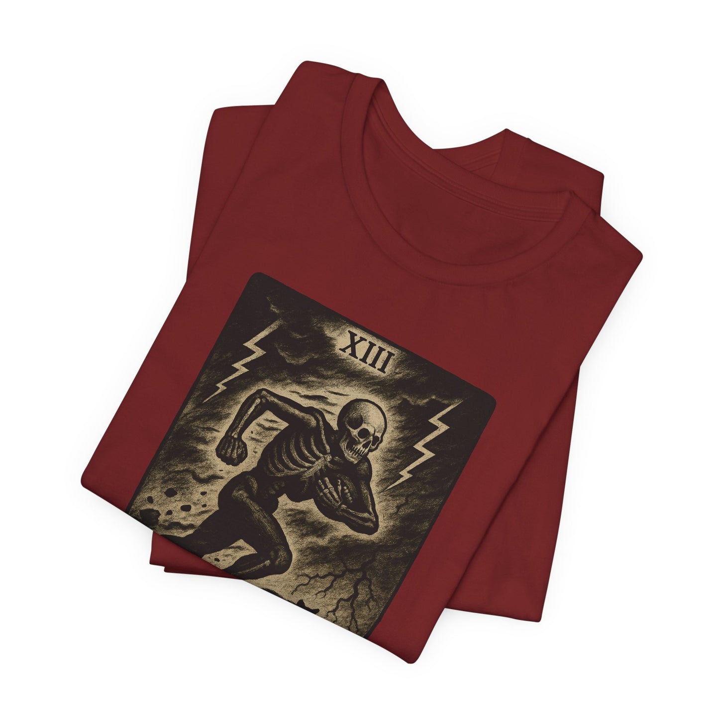 Le Chargeur (The Charger / Running Back) | Gridiron Tarot Skeleton Tee
